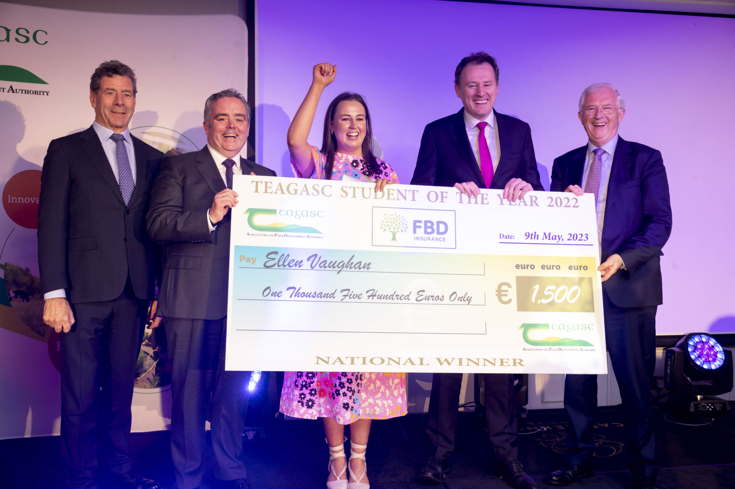 Ellen Vaughan is the Teagasc/FBD Student of the Year for 2022