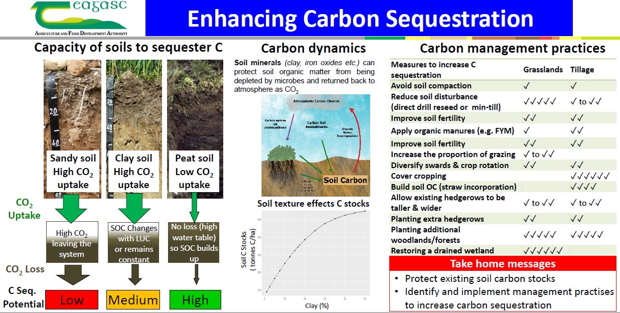 Image demonstrating the capacity of soils to sequester C with carbon management practices