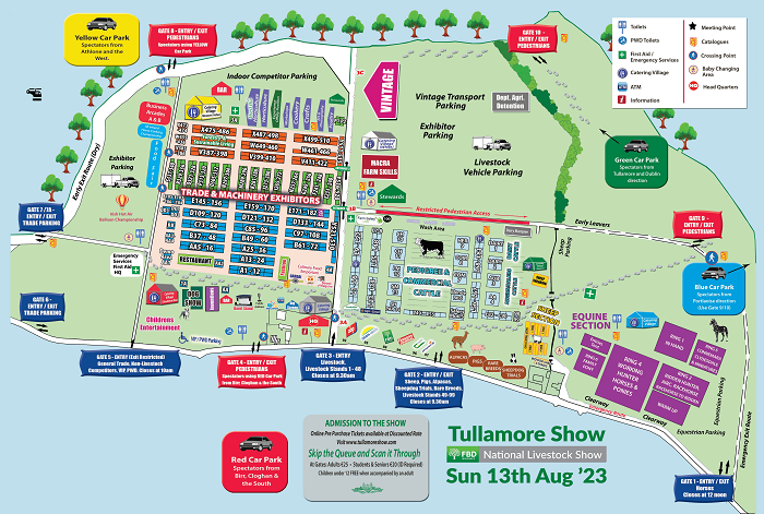 Tullamore Show Map