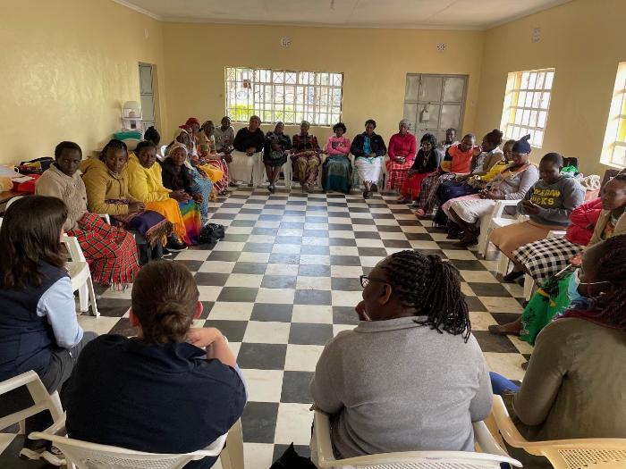 A lively interactive and fun session with the female farmers from across the region