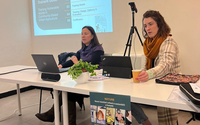 Anita Furey and Emilia Furey delivering training at the NATURE project in Bologna