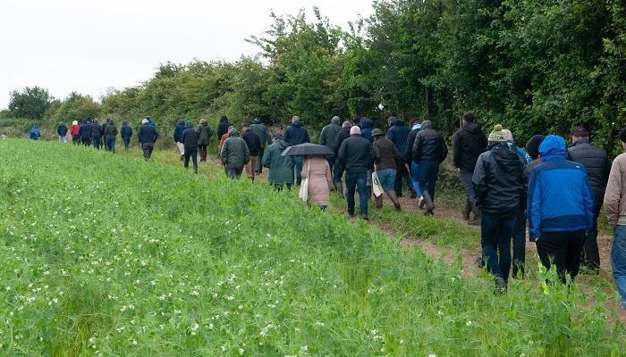 Attendees at John Hamiltons farm walk