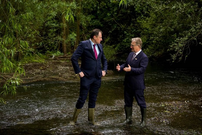 Charlie McConalogue TD, Minister for Agriculture, Food and the Marine and Professor Frank O’Mara, Teagasc Director pictured at today’s launch of the Better Farming for Water campaign