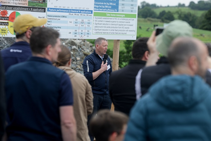Brendan Horan speaking at the Ballyhaise Dairy Open Day 2024