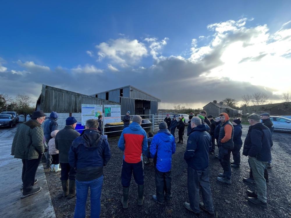Farmers attending walk on Cathal's farm
