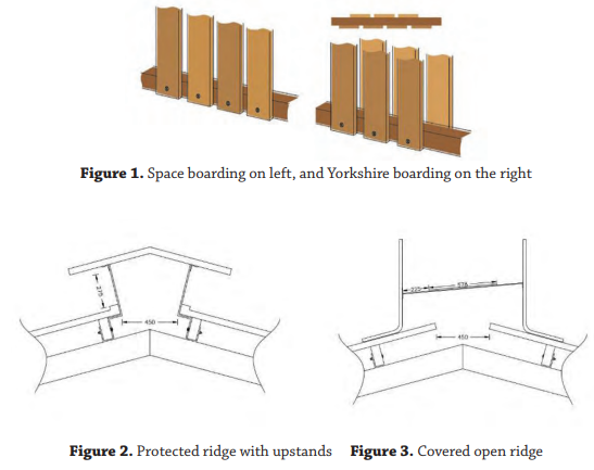The three ventilation options available for calf sheds