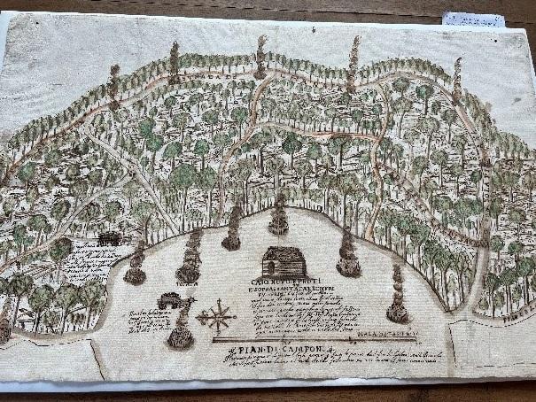 Charcoal harvesting map from 1643