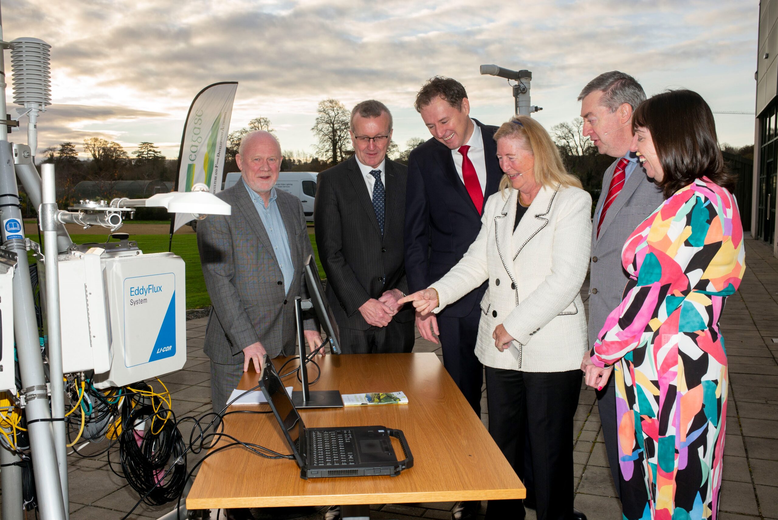 Philip Carroll, Chair of Meat Industry Ireland; Tim Cullinan, President, IFA; Minister Charlie McConalogue TD, Department of Agriculture, Food and the Marine; Marie Donnelly, Chair of the Climate Change Advisory Council; Pat Murphy, Dairy Industry Ireland and Dr Anne-Marie Butler, Head of Education, Teagasc pictured at the launch of the Climate Action Strategy in Teagasc Ashtown