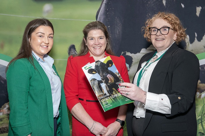Deirbhile Browne, Emer Kennedy and Majella Maloney pictured at the Teagasc National Dairy Conference
