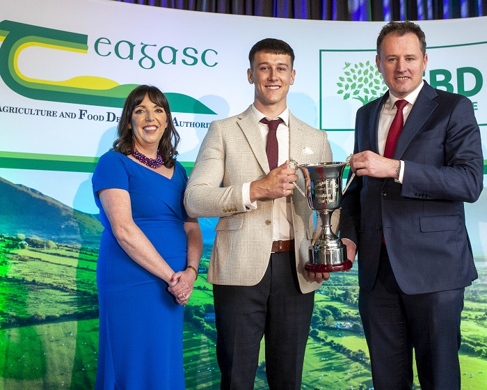 Danny Doyle (centre), pictured with Anne-Marie Butler and Charlie McConalogue