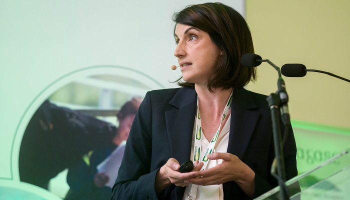 Dr Giulia Bondi presenting at the Counting Carbon Conference