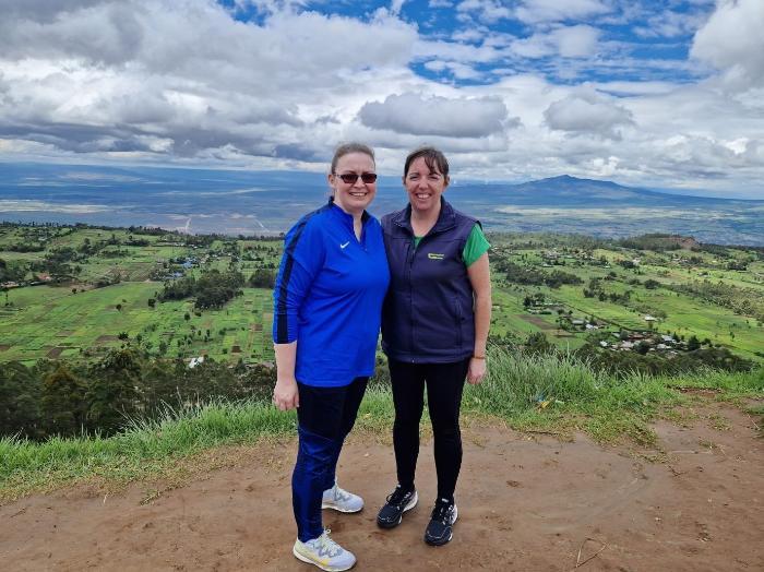 Edna and Anne Marie enjoying the beauty of The Rift Valley