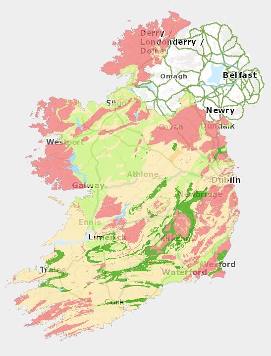 Energy in Horticulture of Ireland Map