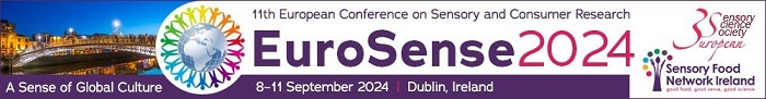 Graphic showcasing dates of EuroSense 2024 featuring Sensory Food Newtowk Ireland logo