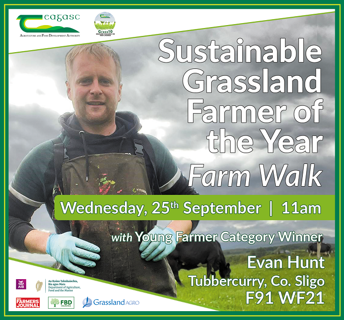 Young sustainable grassland farmer of the year to host farm walk