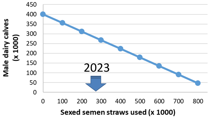 Figure 1: Sexed semen straws used