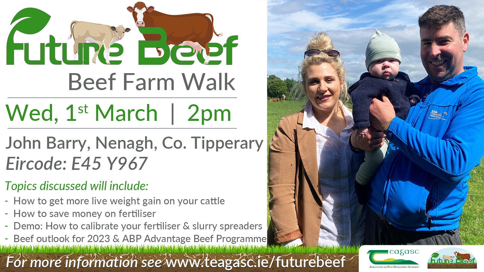 Advertisement for farm walk