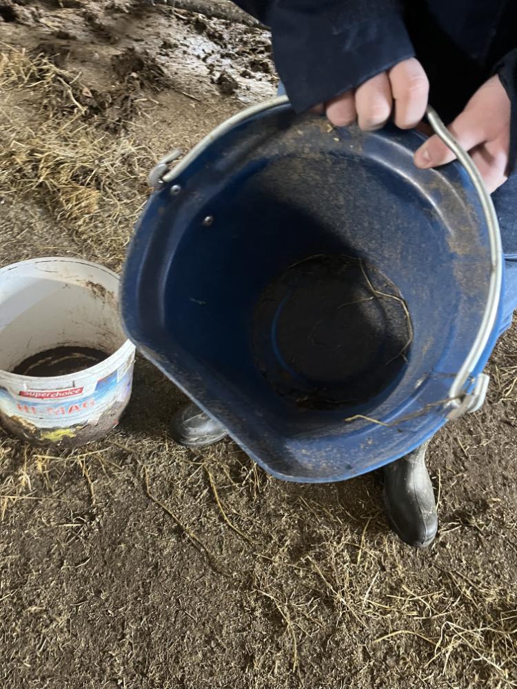 Flat edged bucket