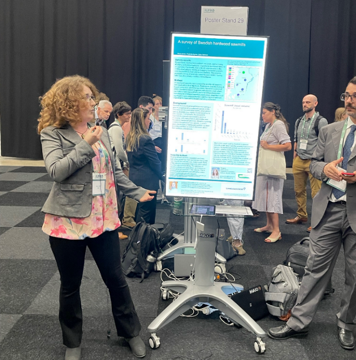 Grace Jones presenting the post.