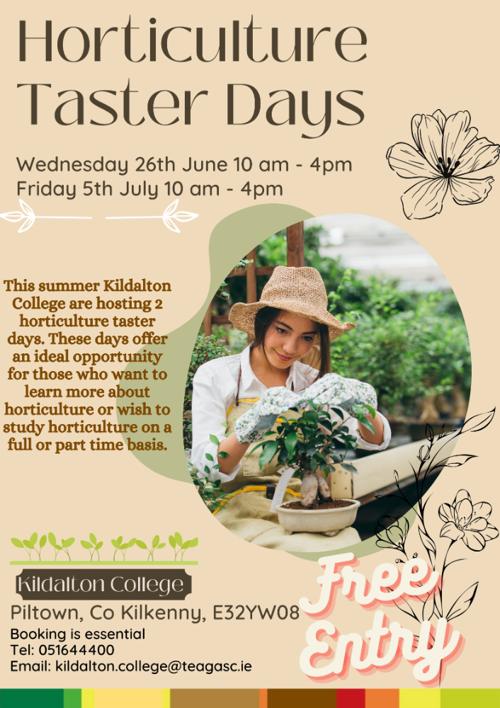 poster for taster day