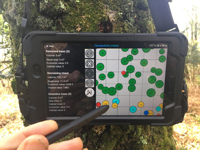 INFOMAR software loaded onto a weatherproof-grade tablet