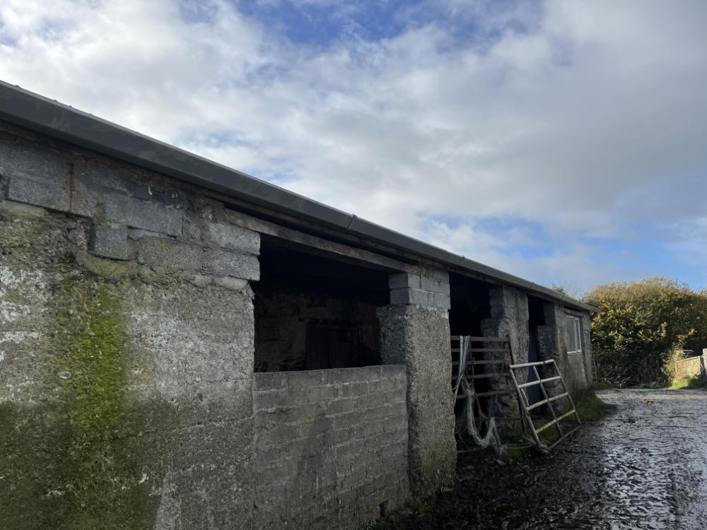 New gutters installed along shed