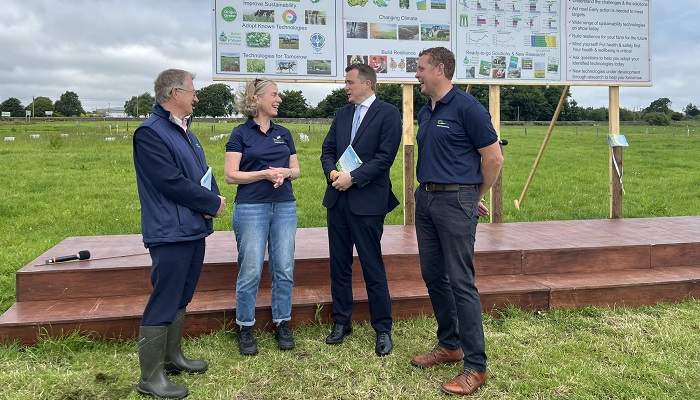 Professor Frank O Mara Karen Daly James Browne and David Wall pictured at the Johnstown Castle open day