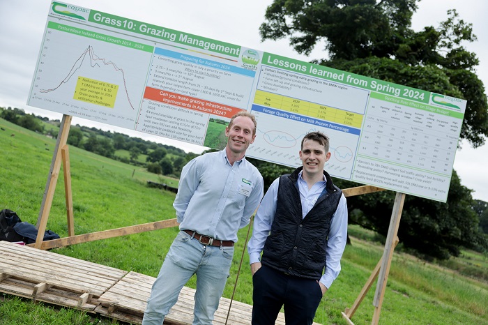 Joseph Dunphy and Owen McPartland pictured at the Ballyhaise24 Dairy Open Day