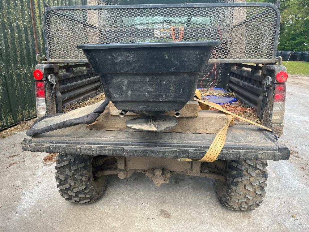 Spreader used to broadcast seed at low rates