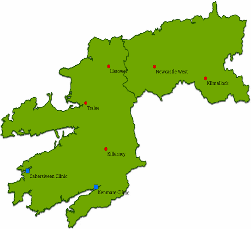 Kerry Limerick Map Office Locations