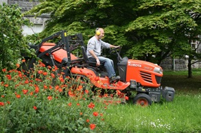 Lawn being mowed Kildalton