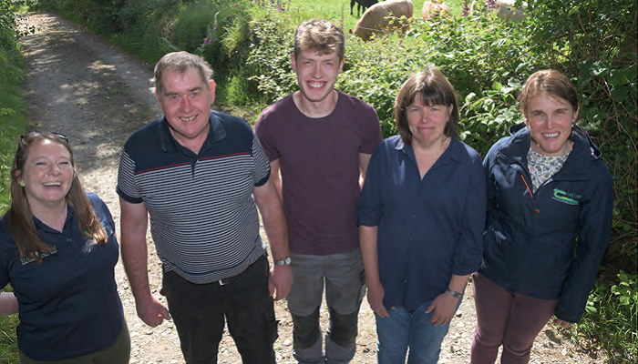 Kingston family with Teagasc staff