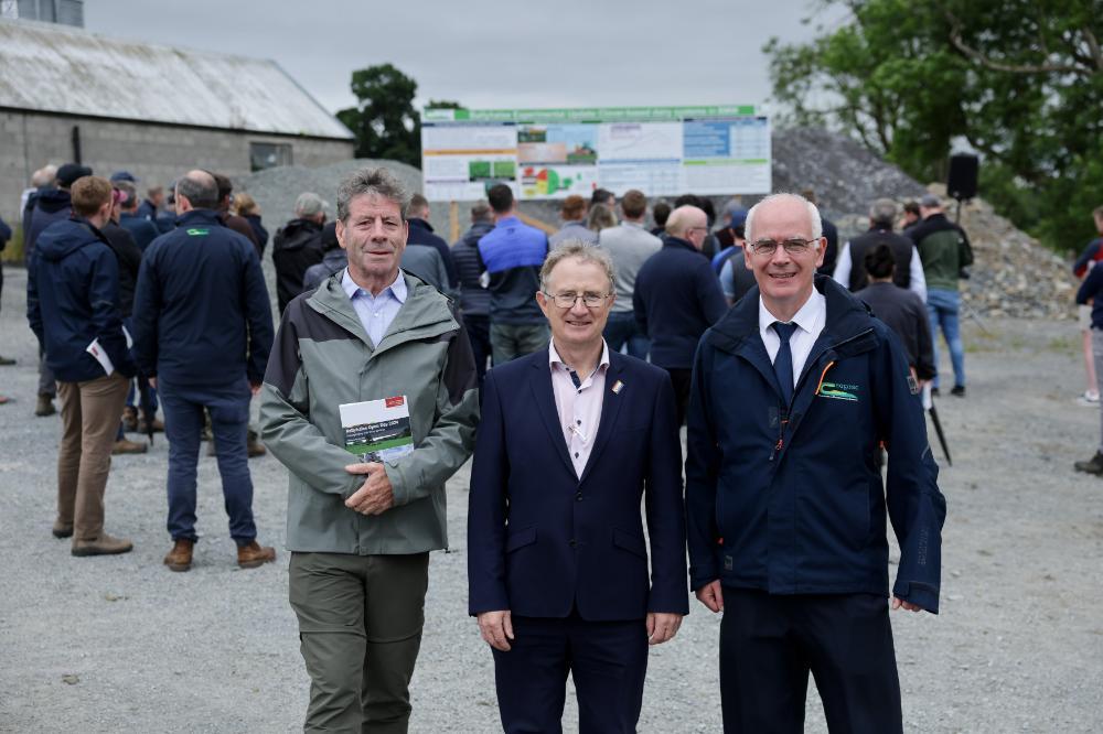 Liam Herlihy, Professor Frank OMara and John Kelly pictured at Ballyhaise Open Day