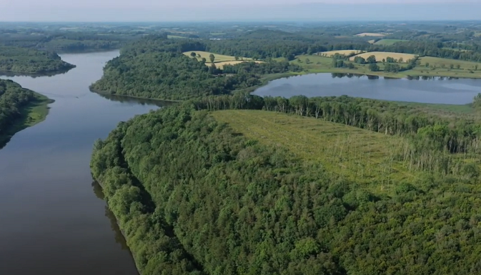 Woodlands and Lough Oughter – from the air