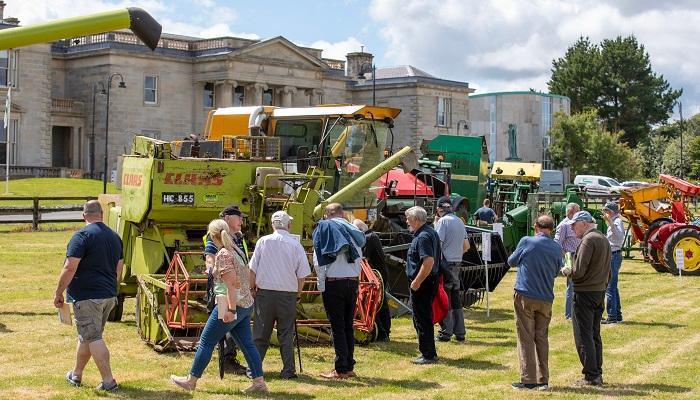 Oak Park 60th attendees viewing machinery