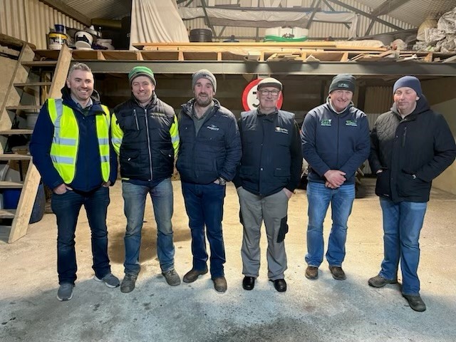 Photo of host farmer John James Byrne with local farmers