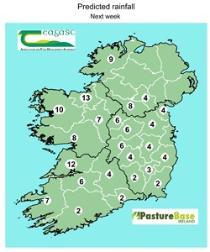 Predcted rainfall map Grass10 July 5