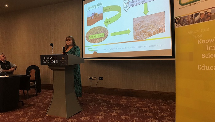 Rebecca Bayley pictured at the National Malting Barley Conference