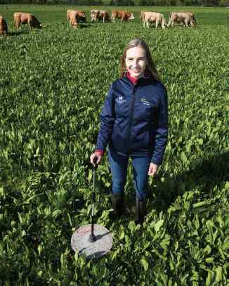 Sarah Burke in Multi Species Sward in Grange