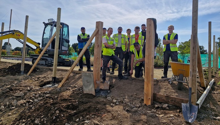 Second year apprentices completing a windbreak project in Teagasc Ashtown