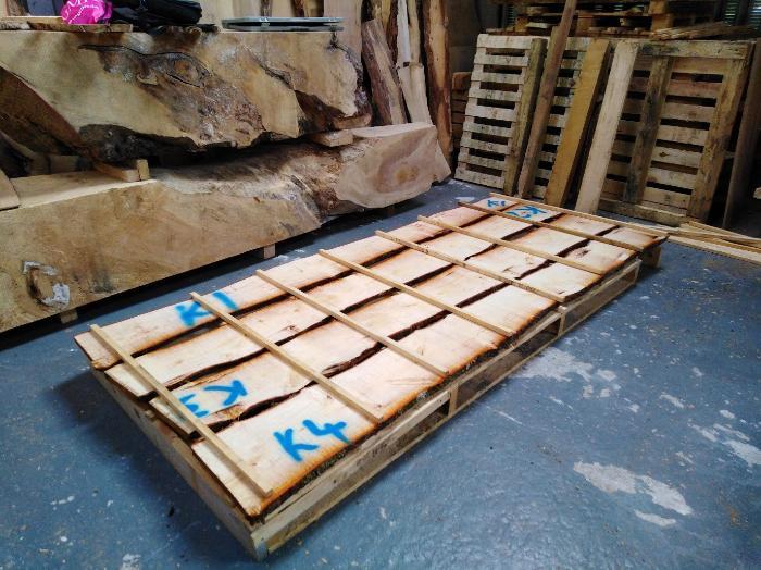 Some of the alder planks prior to drying in ATUs kiln