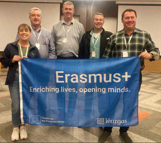 From left Teagasc staff Leanne Tobin , Brian Morrissey , James Maher , Graham Fallon along with  Nicolas Negretti General Secretary, Europea International pictured at the recent Europea event in Sopron Hungary.