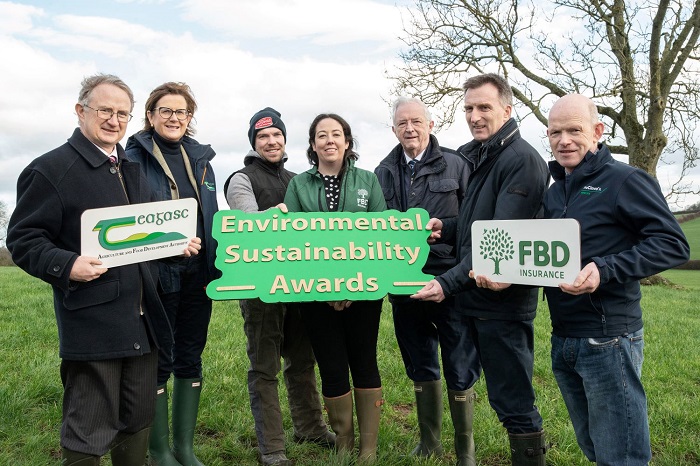 Pictured left to right were: Professor Frank O’Mara, Teagasc Director; Dr Siobhan Kavanagh, Signpost Programme Communications and Engagement Specialist; Brendan Walsh, host farmer; Mary Dunphy, FBD; Michael Berkery, Chairman FBD Trust; Dr Tom O’Dwyer, Head of Signpost Programme; and John Walsh, host farmer. Picture: O’Gorman Photography