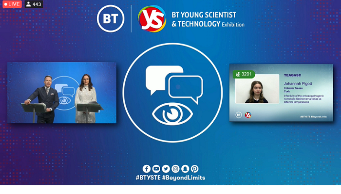 Cork Student wins Teagasc award at BTYSTE 2022 – Potential of nematodes to replace pesticides
