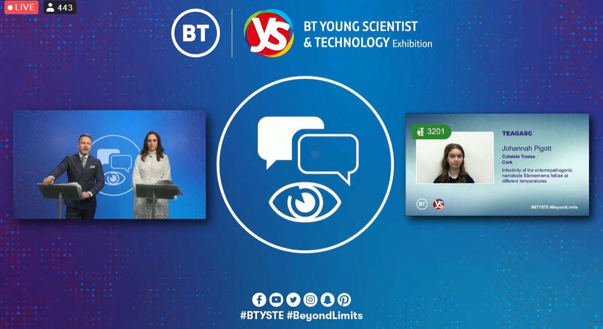 Cork Student wins Teagasc award at BTYSTE 2022 – Potential of nematodes to replace pesticides