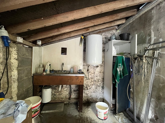 The kitchen area for preparing milk replacer on John Dunnes farm
