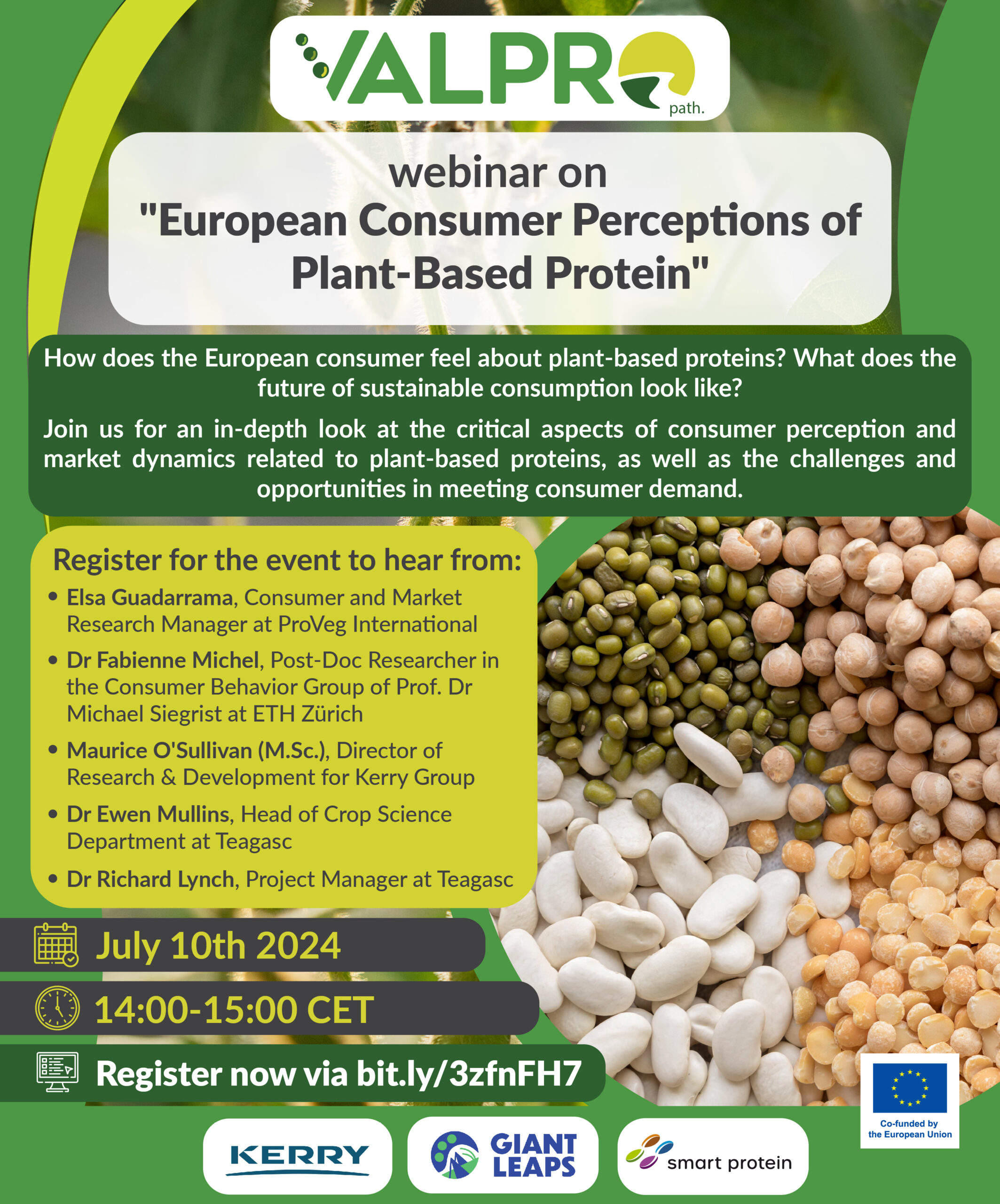 European Project VALPRO Path to host a webinar on Consumer Perceptions of Plant-Based Protein