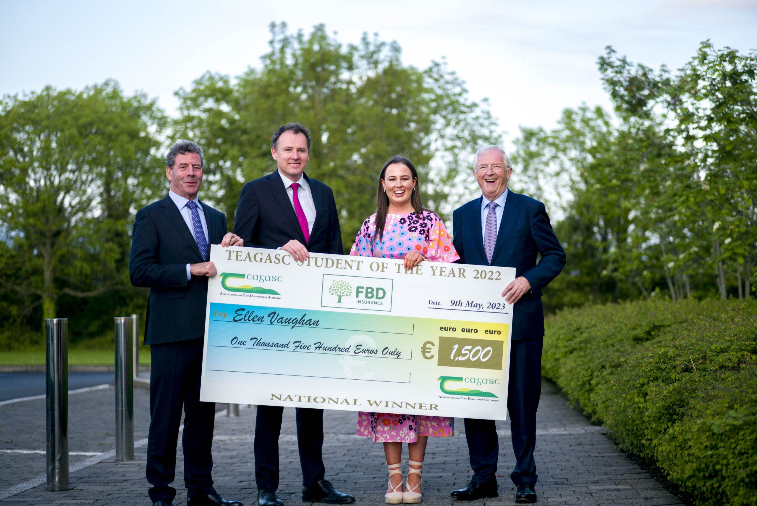 Ellen Vaughan is the Teagasc/FBD Student of the Year for 2022