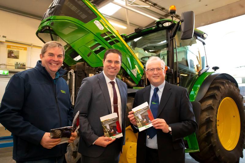 Minister Heydon TD with Teagasc staff Francis Quigley and John McNamara