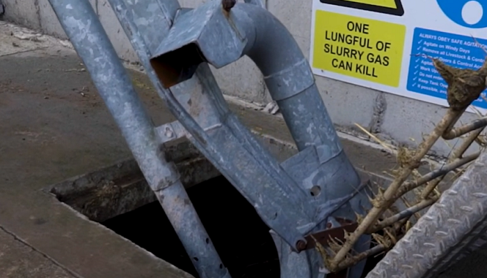 Caution with slurry - evacuate, ventilate, agitate